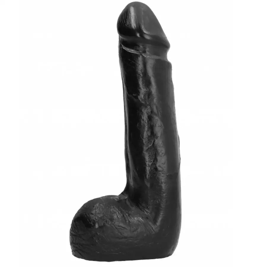 All black - dildo realístico negro suave 20 cm