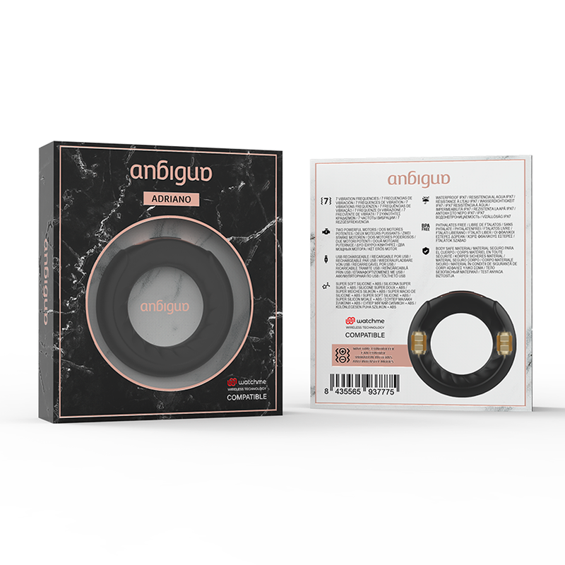 Anbiguo - adriano anillo vibrador compatible con watchme