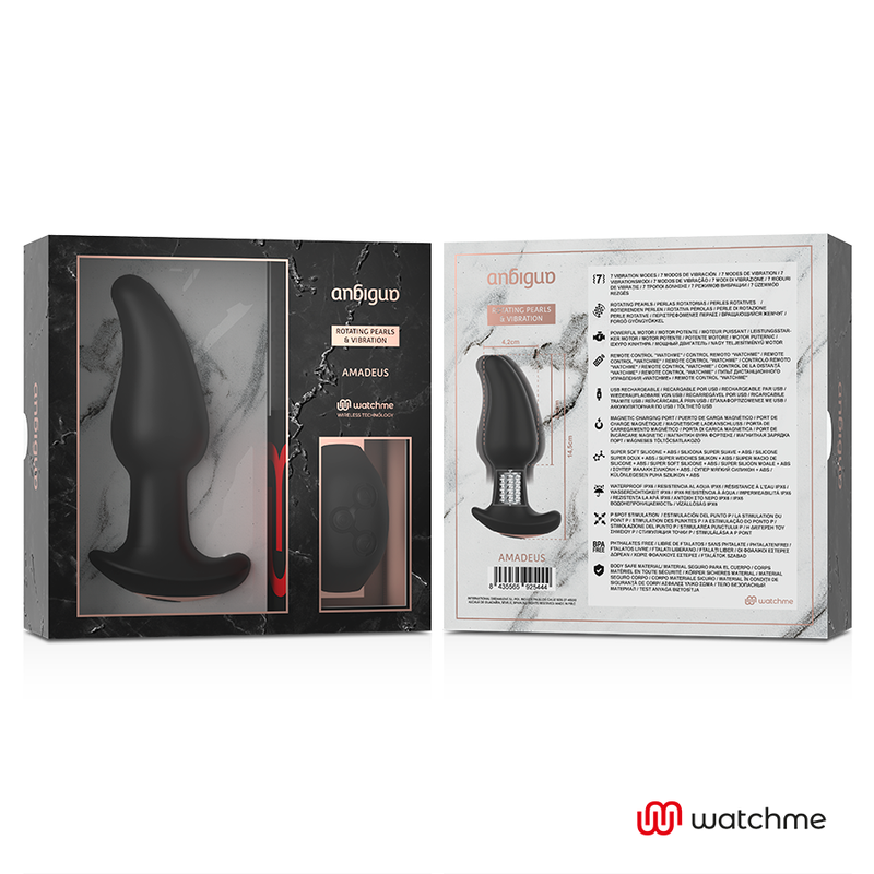 Anbiguo - watchme control remoto plug anal vibrador