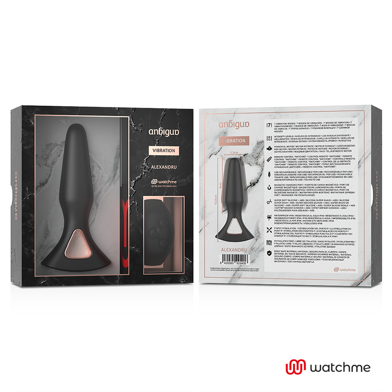 Anbiguo - watchme control remoto vibrador plug anal