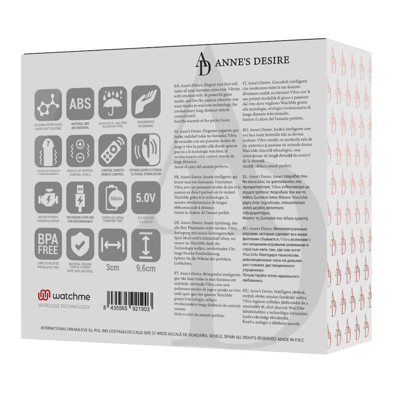 Anne’s desire - panty pleasure tecnología watchme negro