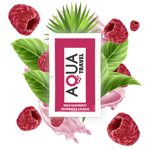 Aqua travel - lubricante base agua sabor frambuesa salvaje