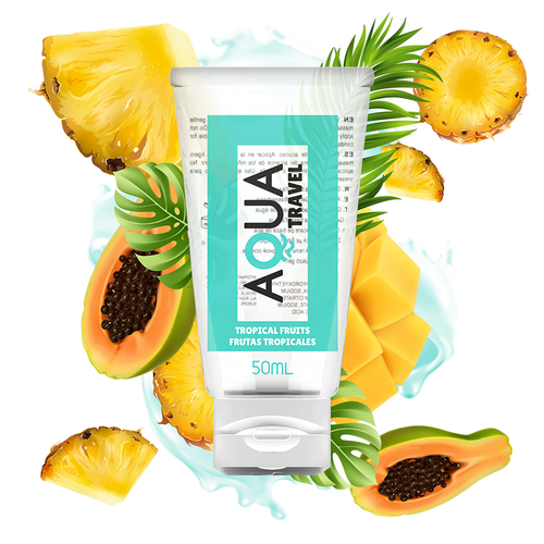 Aqua travel - lubricante base agua sabor frutas tropicales