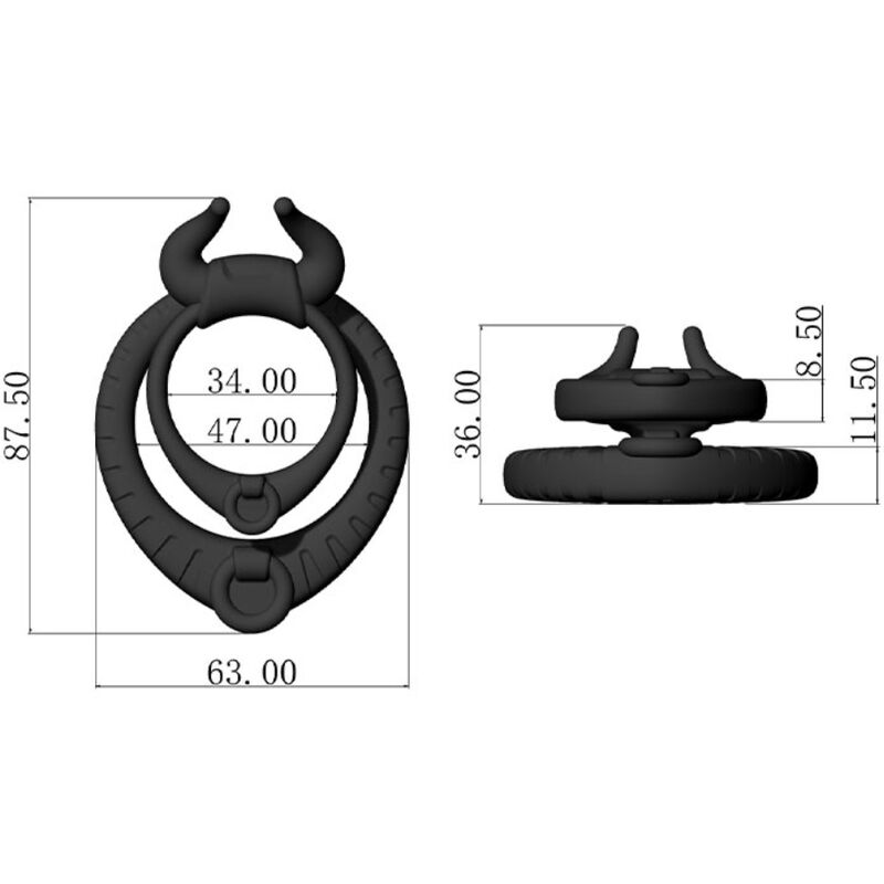 Armony - bull’s pasion anillo negro