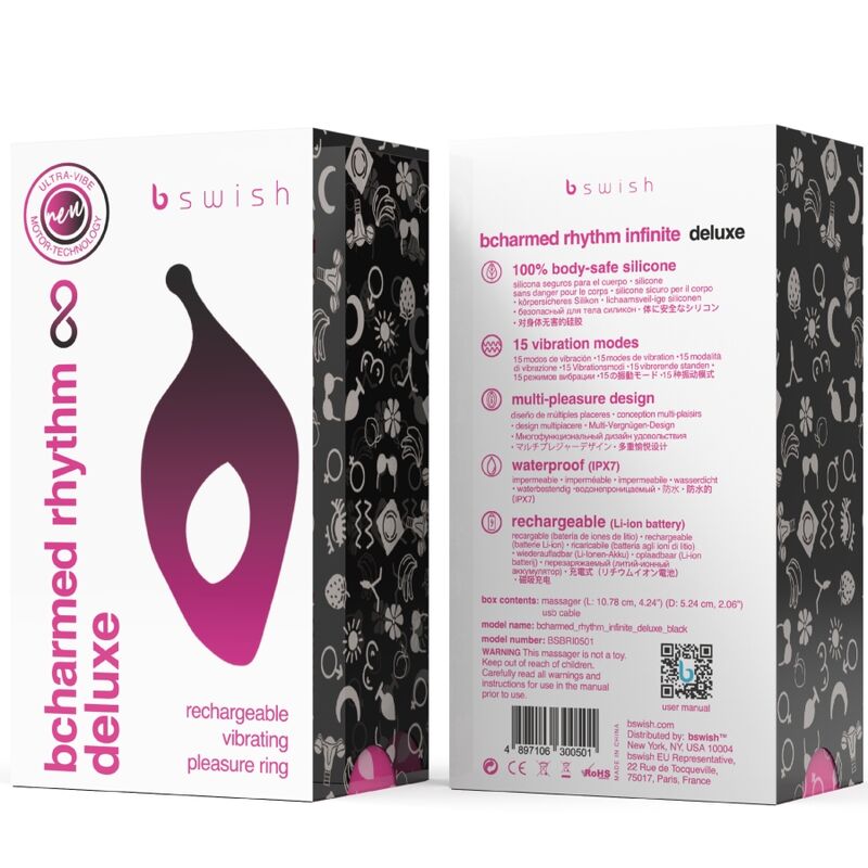 B swish - bcharmed rhythm infinite deluxe anillo para pene