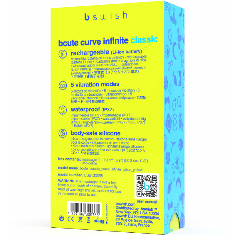 B swish - bcute curve infinite classic vibrador recargable