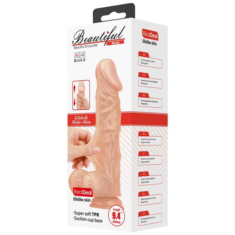 Baile - beautiful encounter buraq dildo realístico flexible