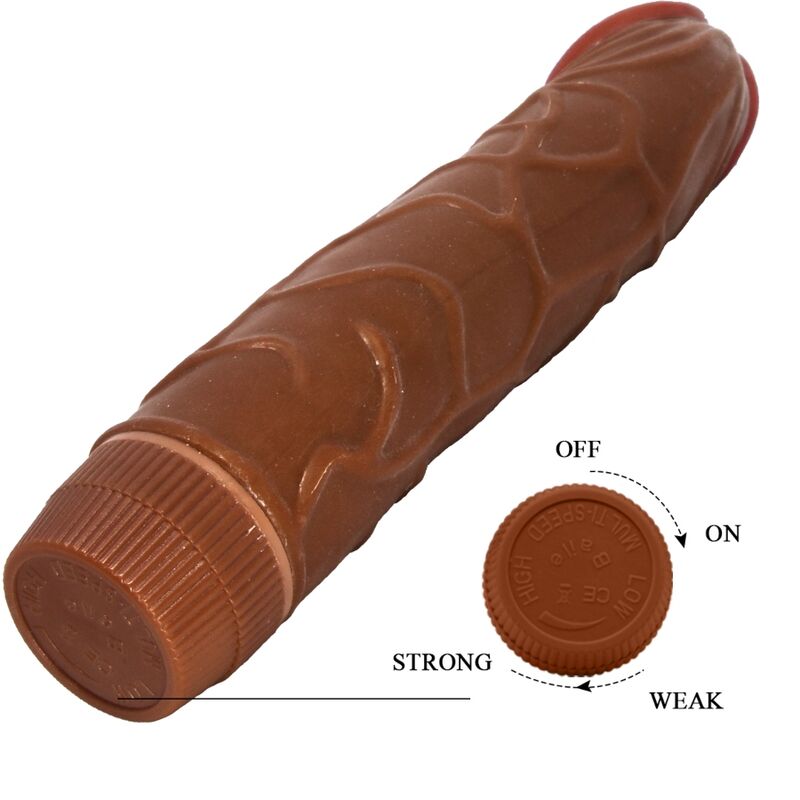 Baile - bob vibrador realístico 22.5 cm mulato