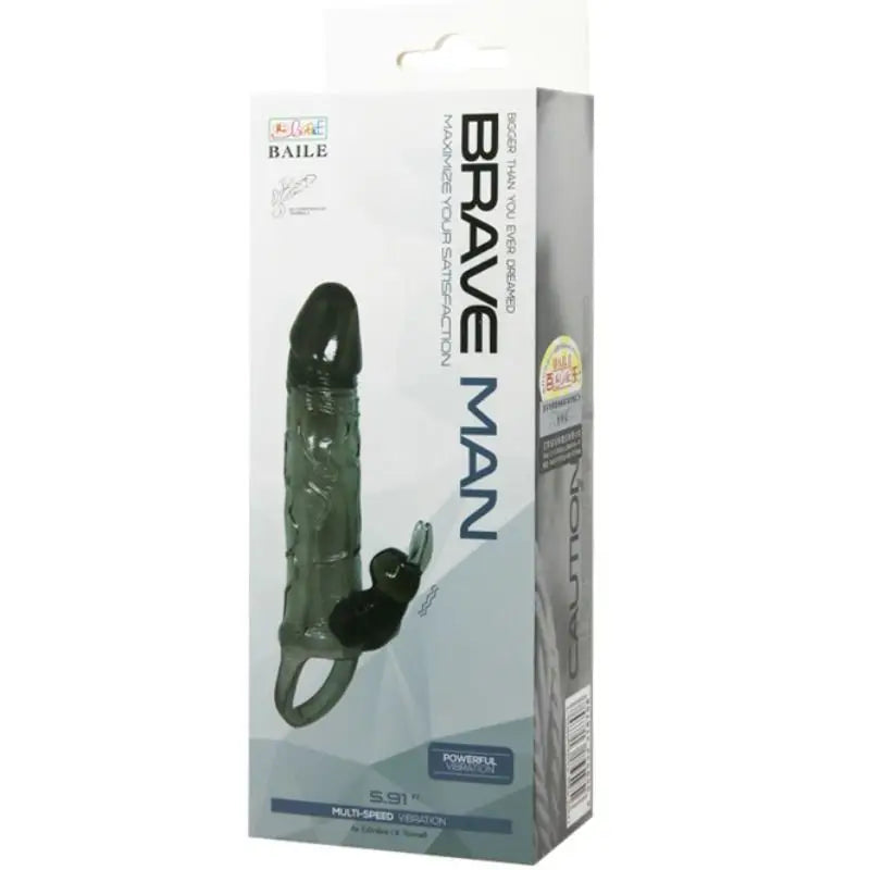 Baile - brave man funda realistica pene con rabbit 16.5 cm