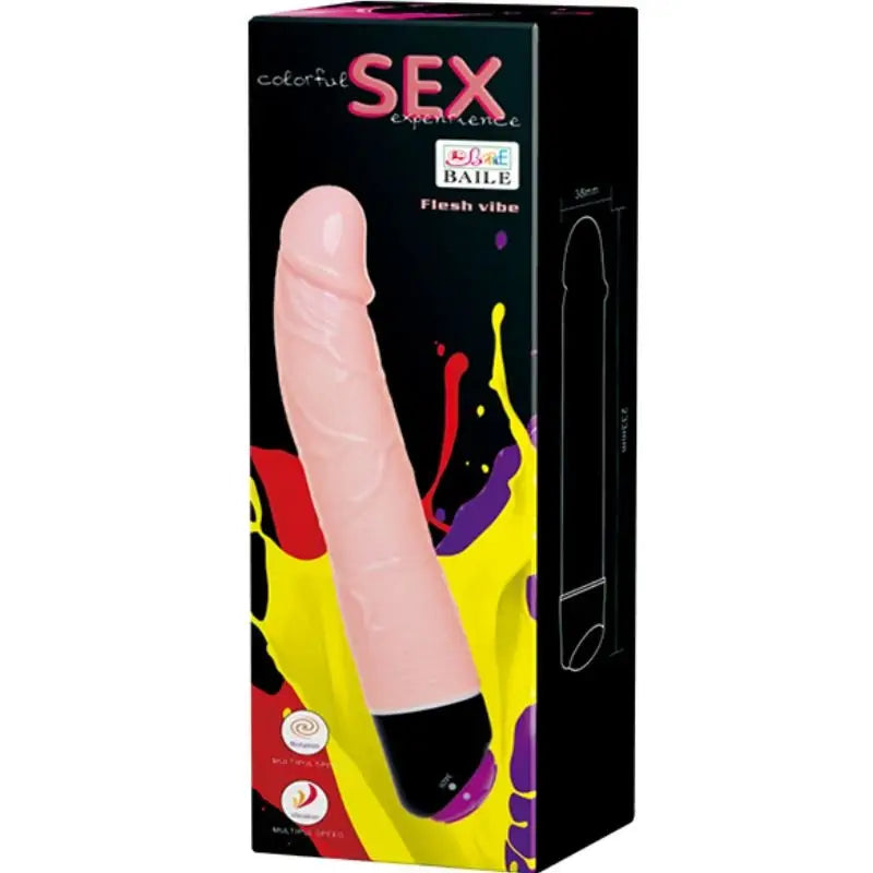 Baile - colorful sex vibración y rotación 24 cm