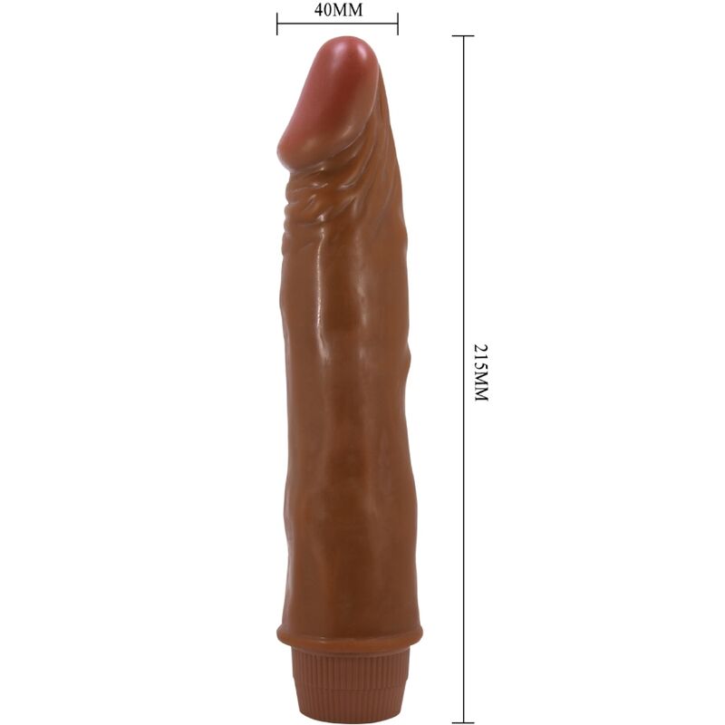 Baile - dwarf vibrador realístico 21 cm mulato