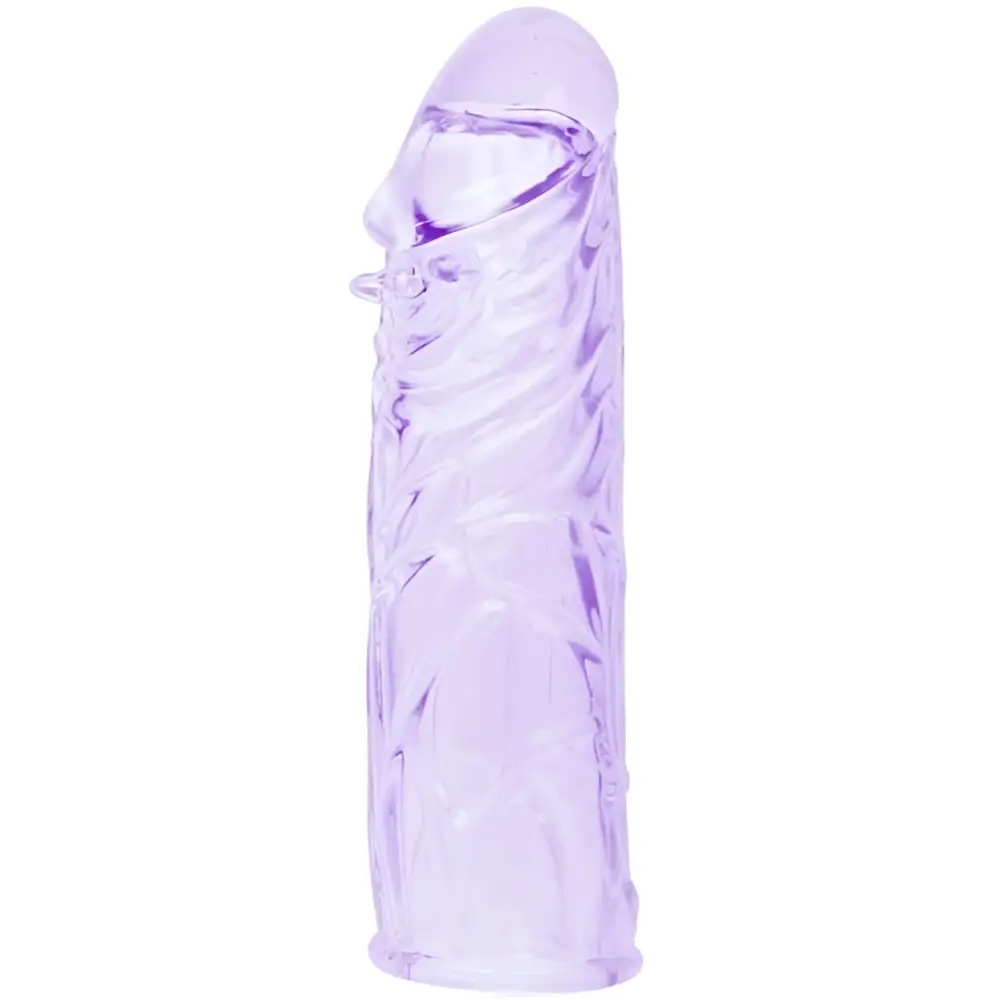 Baile - funda lila para el pene en silicona adaptable 13 cm