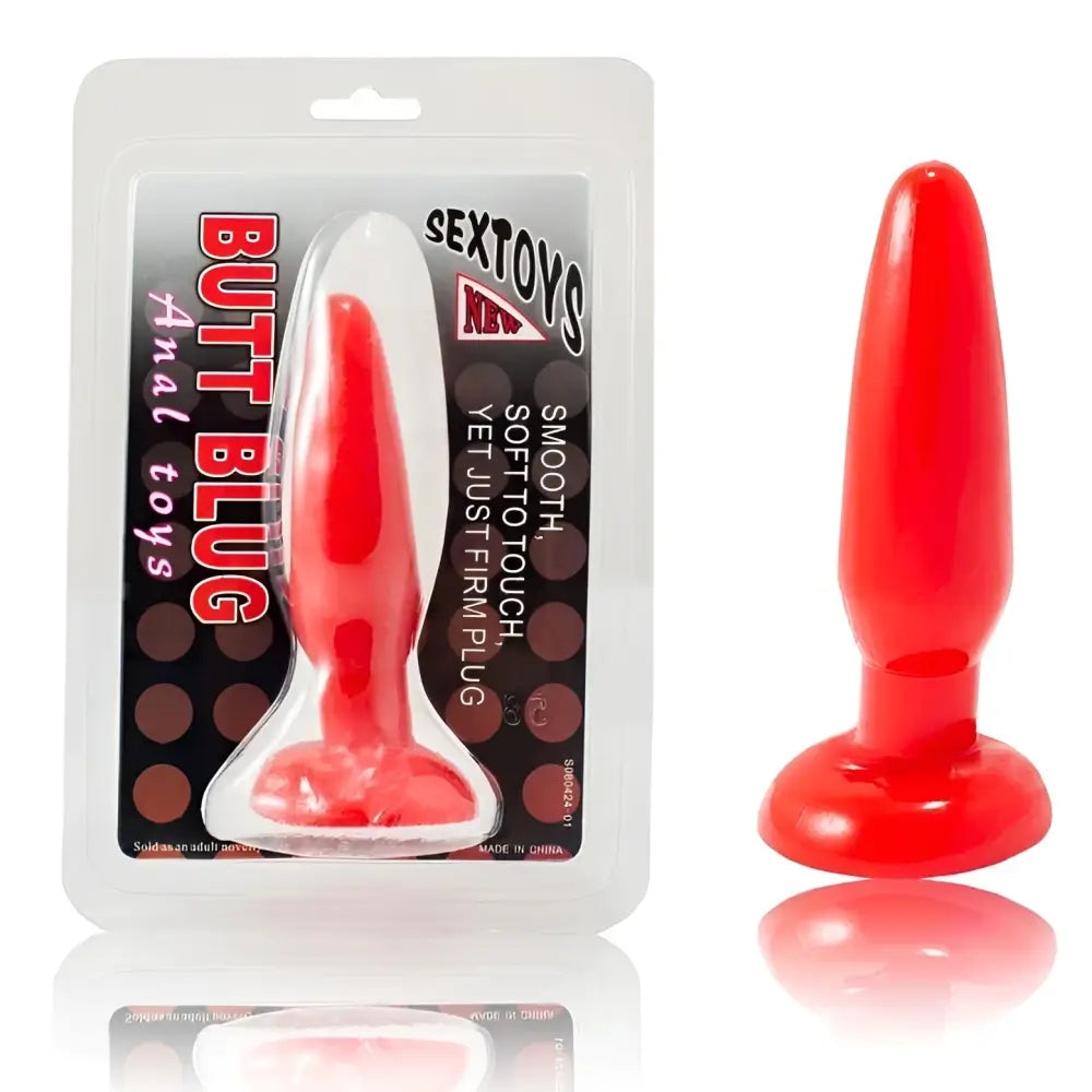 Baile - plug anal pequeño rojo 15 cm