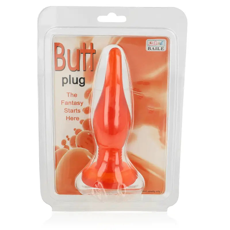 Baile - plug anal tacto suave rojo 14.2 cm