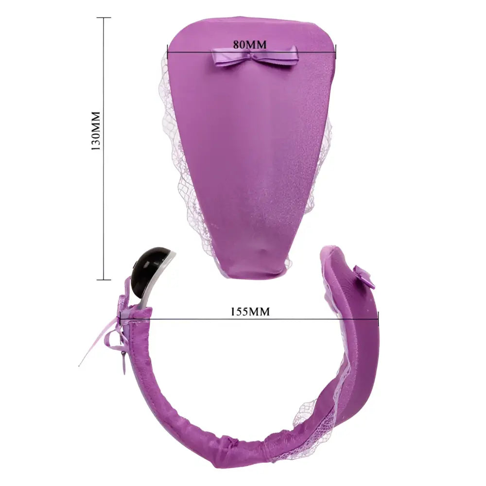 Baile - tanga con vibrador con control remoto lila