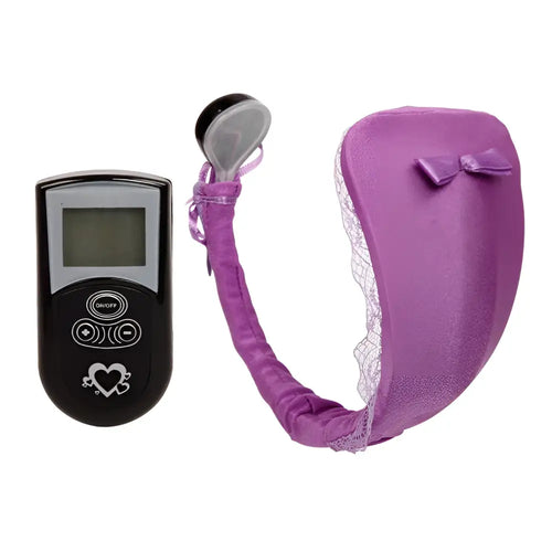 Baile - tanga con vibrador con control remoto lila