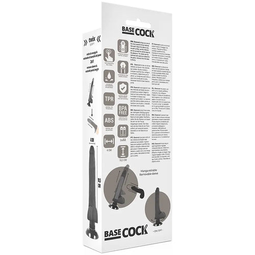Basecock - vibrador realístico 2-1 natural 18.5 cm -o- 4 cm - — / NATURAL