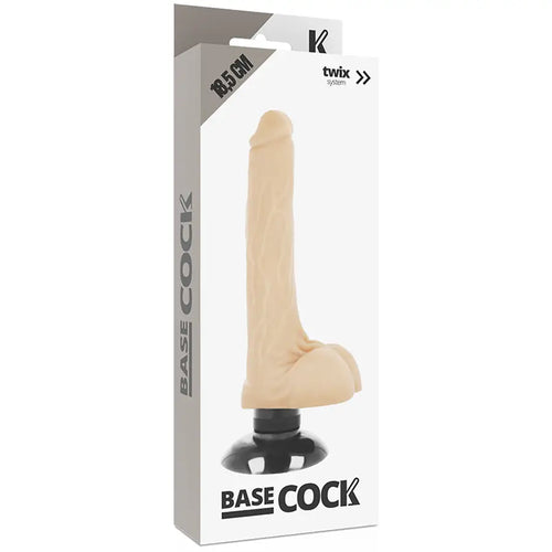 Basecock - vibrador realístico 2-1 natural 18.5 cm -o- 4 cm - — / NATURAL