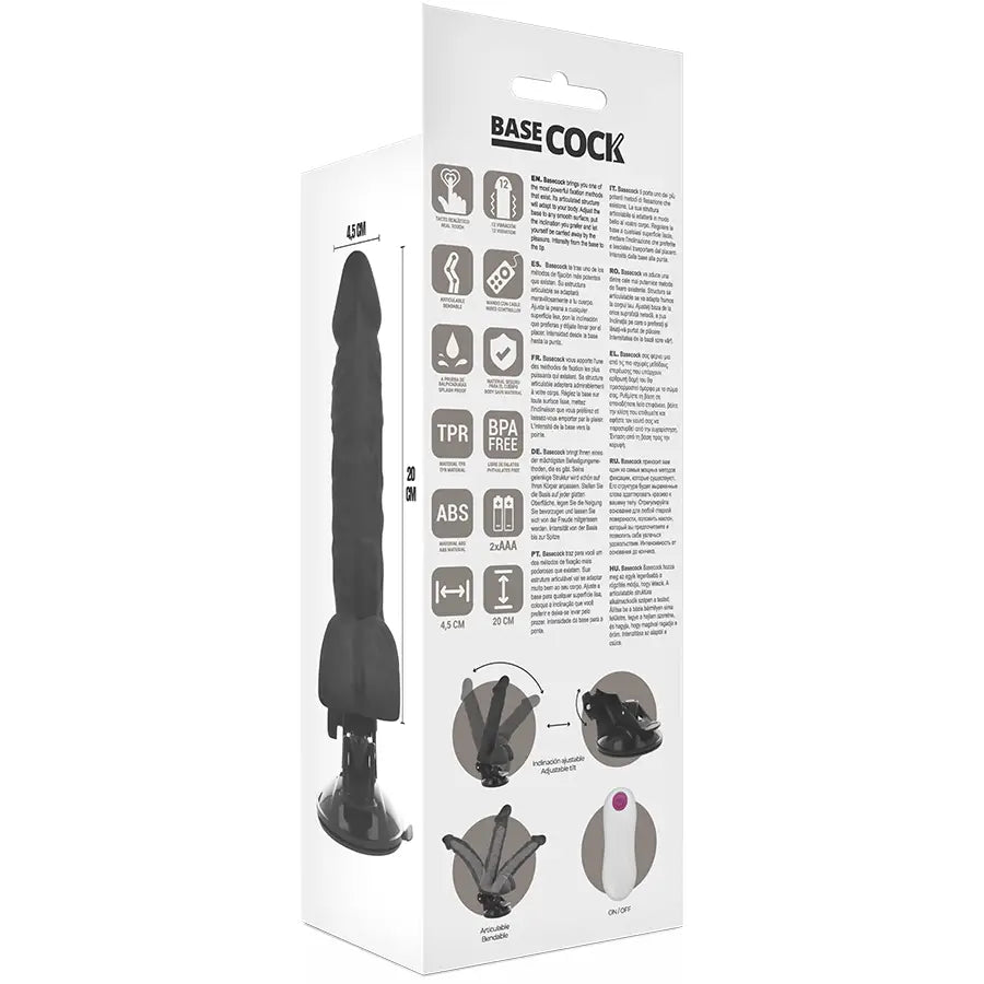 Basecock - vibrador realístico articulable control remoto - — / NATURAL