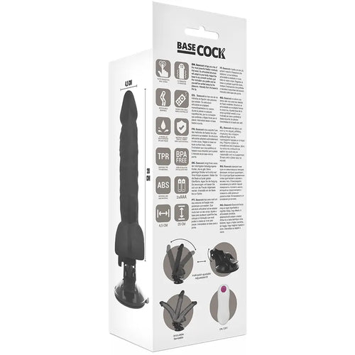 Basecock - vibrador realístico articulable control remoto - — / NATURAL