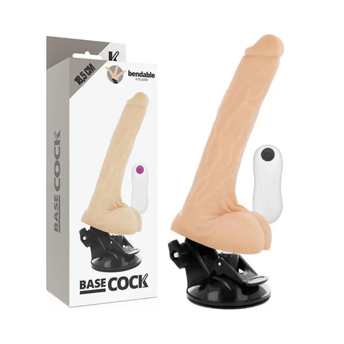 Basecock - vibrador realístico articulable control remoto - — / NATURAL