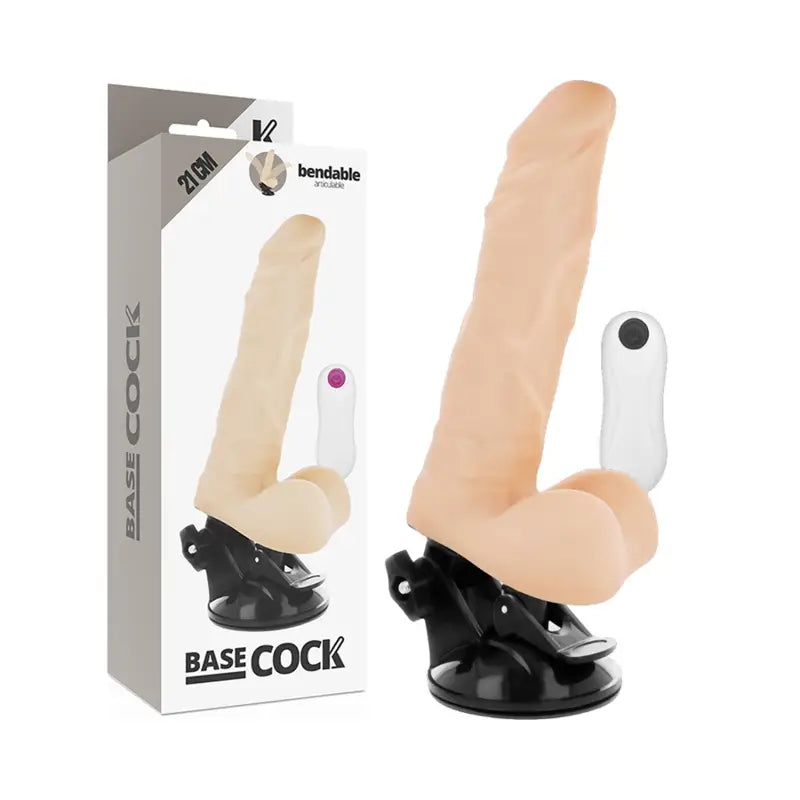 Basecock - vibrador realístico articulable control remoto - — / NATURAL
