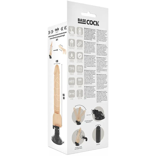 Basecock - vibrador realístico control remoto natural 18.5 - — / NATURAL