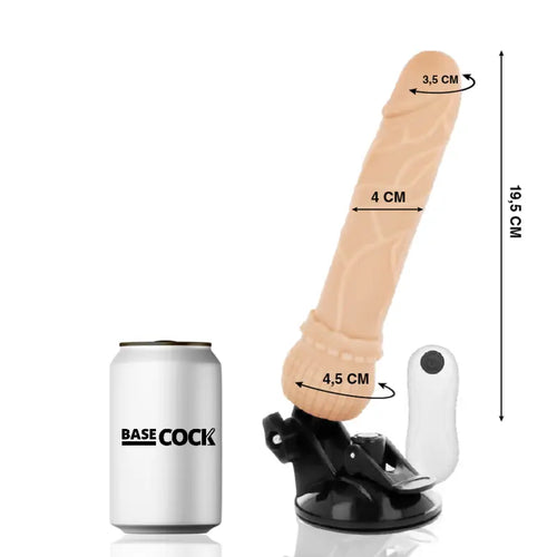 Basecock - vibrador realístico control remoto natural 19.5 - — / NATURAL