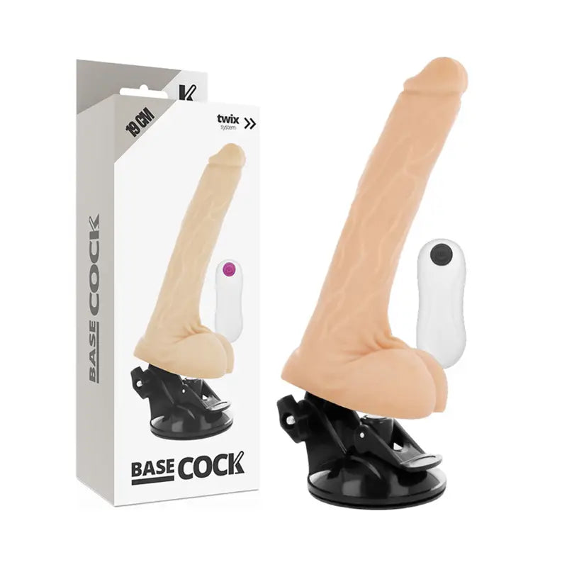 Basecock - vibrador realístico control remoto natural 19 cm - — / NATURAL