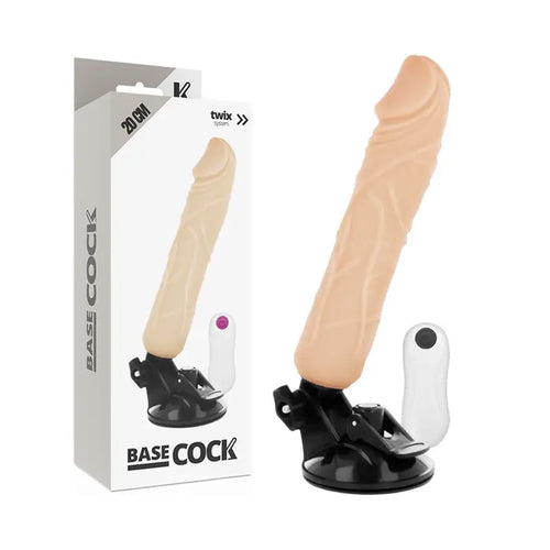 Basecock - vibrador realístico control remoto natural 20 cm - — / NATURAL