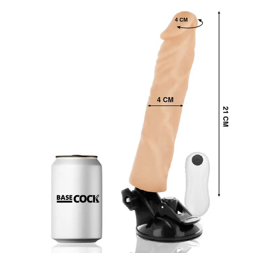 Basecock - vibrador realístico control remoto natural 21 cm - — / NATURAL
