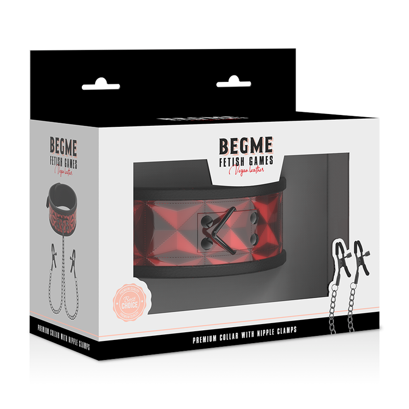 Begme - red edition collar con cadenas y pinzas pezones