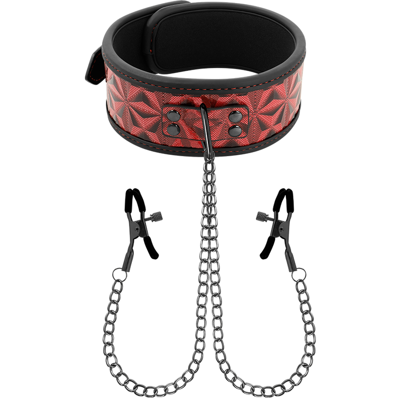 Begme - red edition collar con cadenas y pinzas pezones