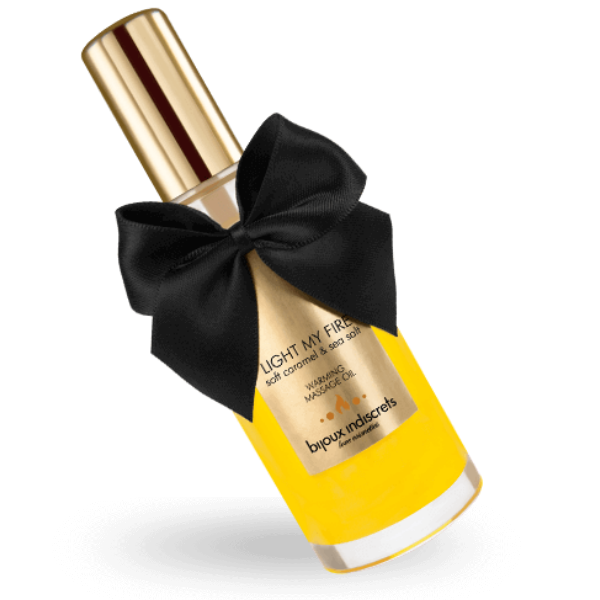 Bijoux - aceite masaje efecto calor aroma caramelo