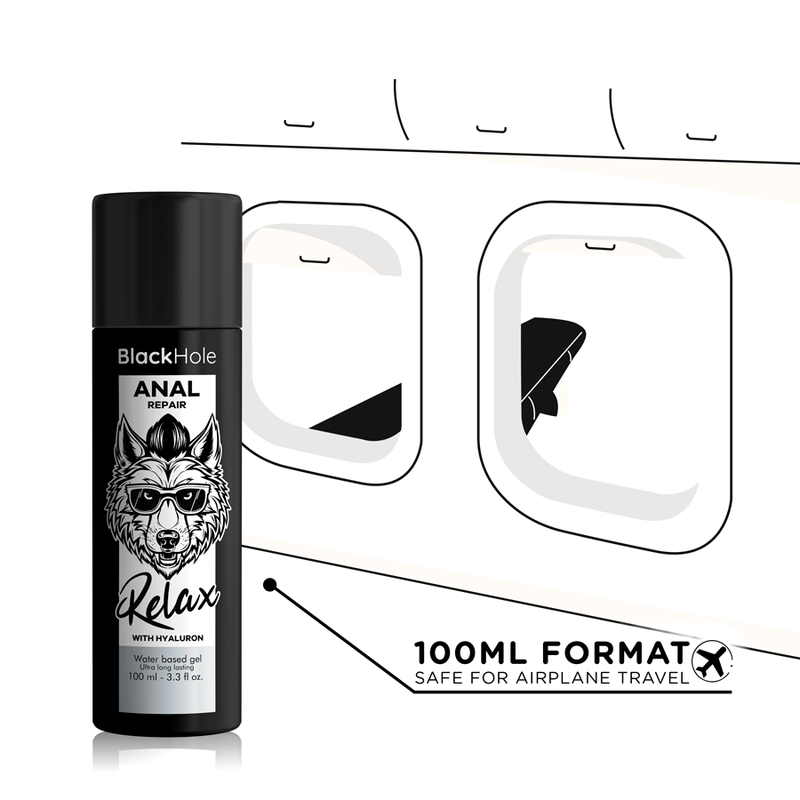 Black hole - anal repair base agua relax con hyaluron 100 ml