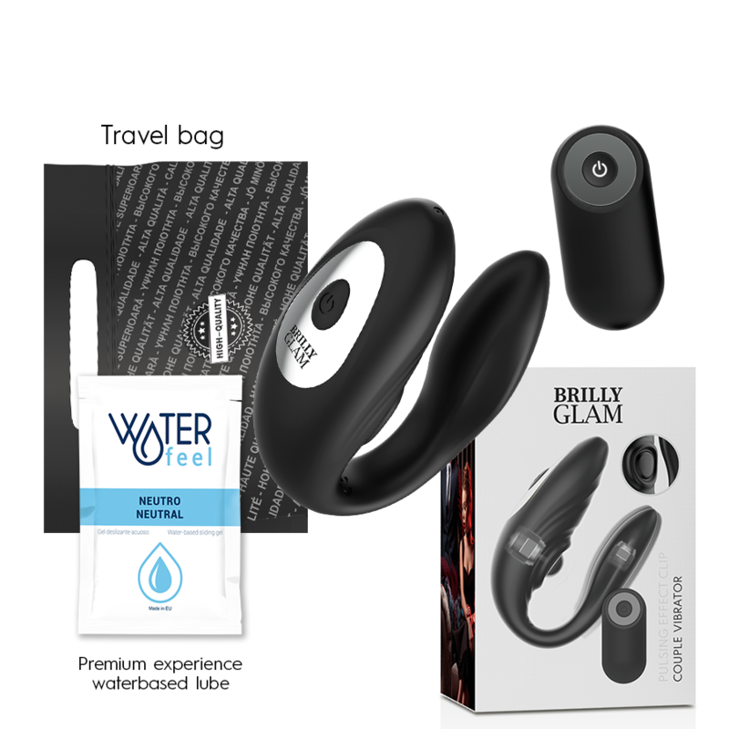 Brilly glam- couple pulsing & vibrating control remoto