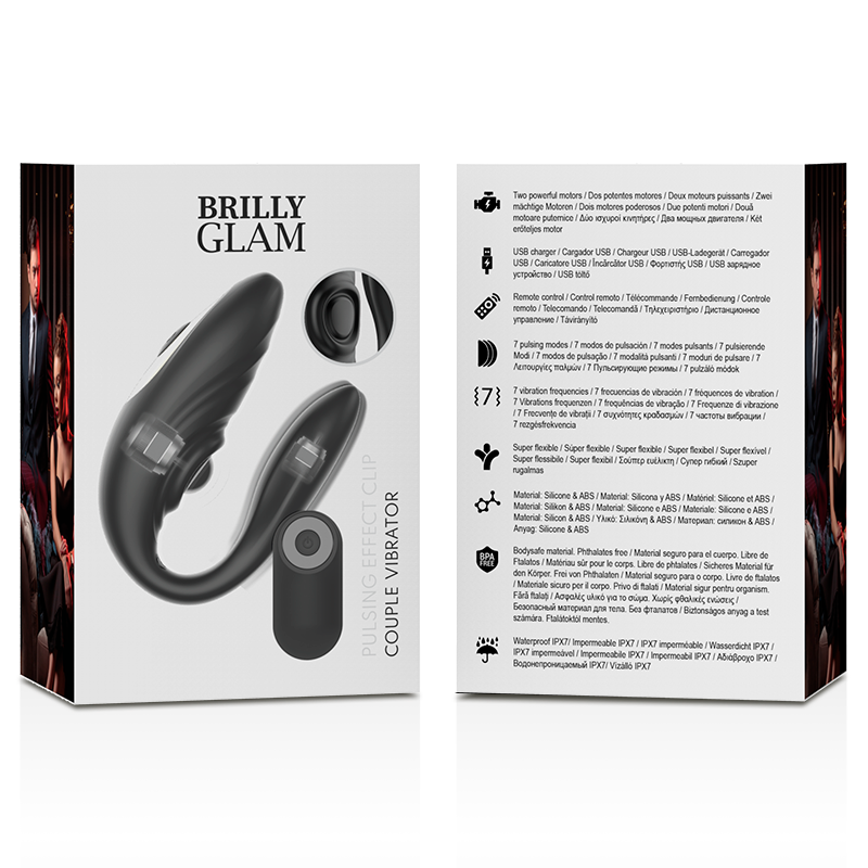Brilly glam- couple pulsing & vibrating control remoto