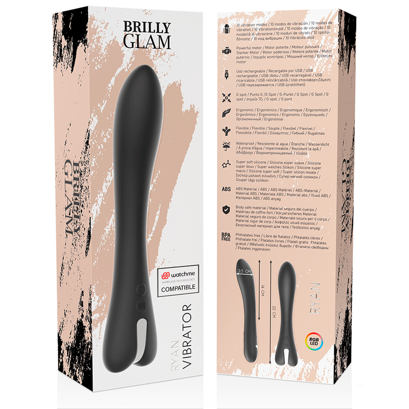 Brilly glam - ryan vibrador compatible con watchme wireless