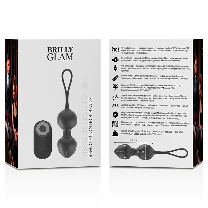 Brilly glam - vibrating kegel beads control remoto