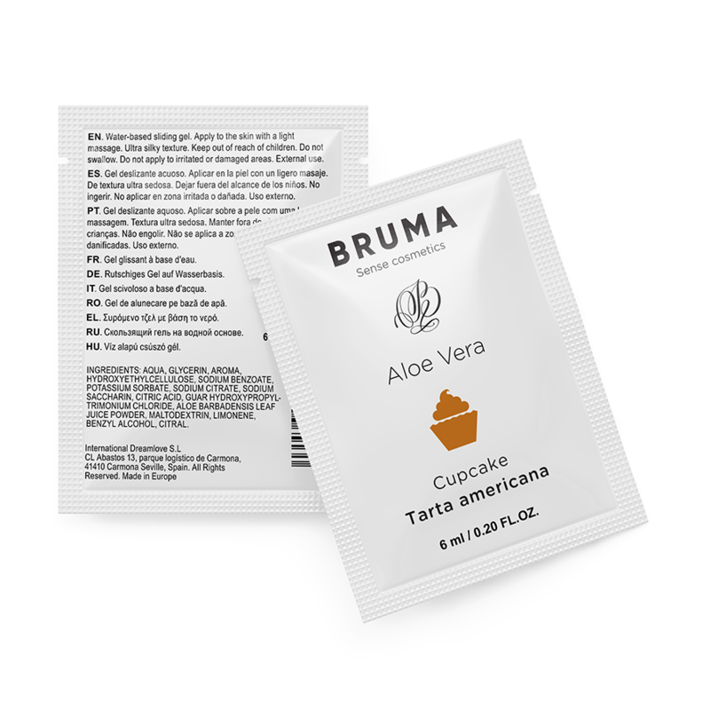 Bruma - 6 ml gel deslizante con aloe vera sabor a tarta