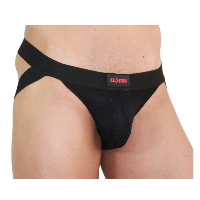 Burn - 003 jock brillante negro s - S