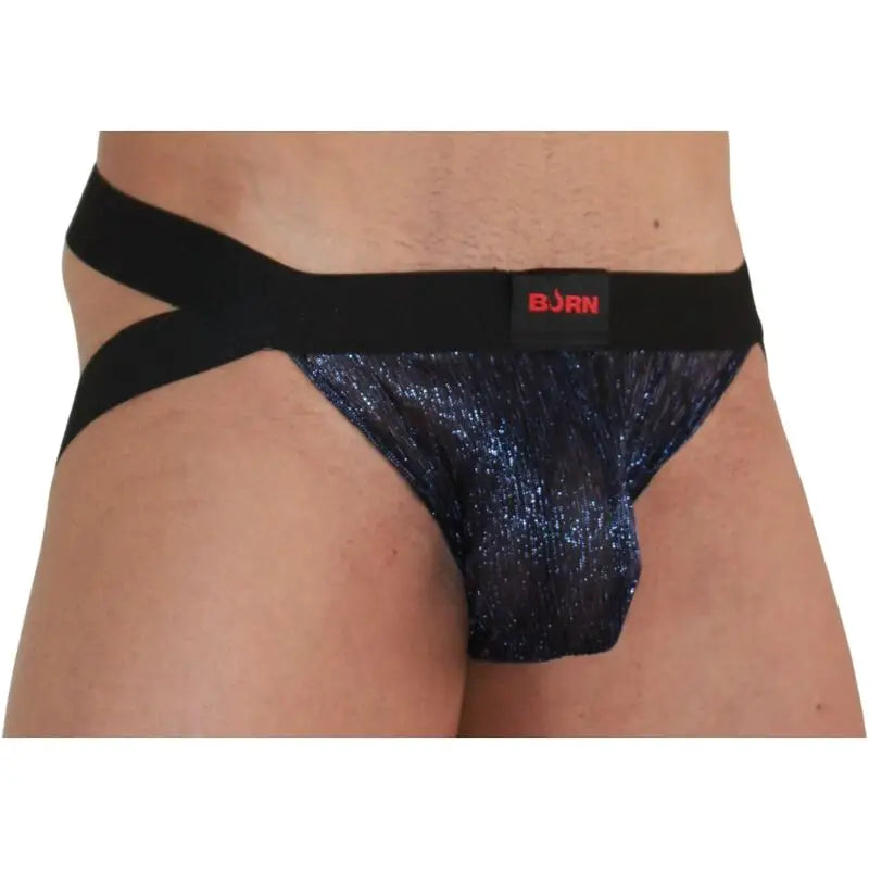 Burn - 006 jock brillante azul / negro s - XL