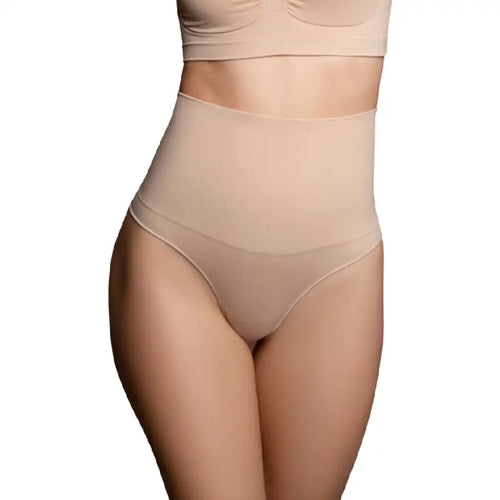 Bye-bra - faja sin costuras estilo tanga beige talla s - S / NATURAL