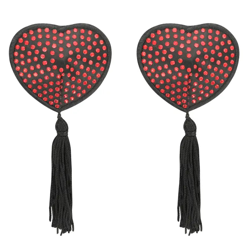 Coquette chic desire - cubre pezones rojo / negro