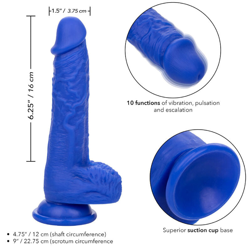 Calexotics - admiral sailor dildo realístico vibrador azul