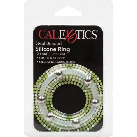 Calexotics - anillo de silicona con cuentas de acero talla