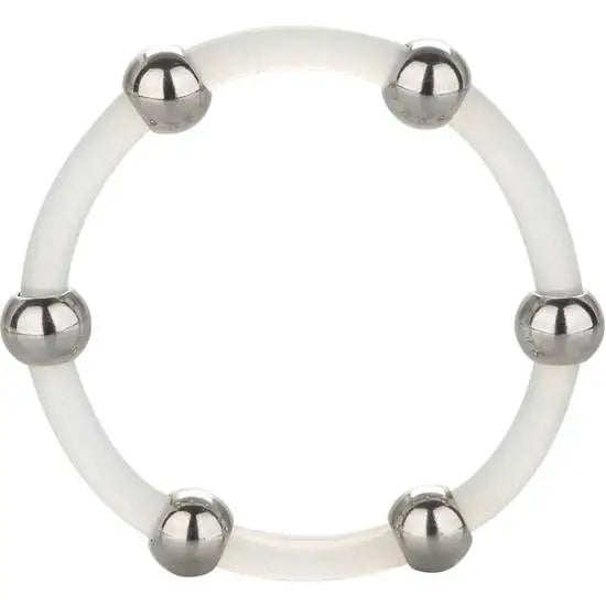 Calexotics - anillo de silicona con cuentas de acero talla