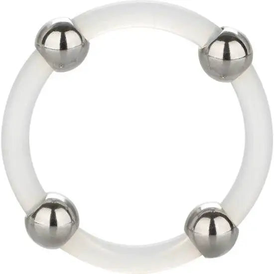 Calexotics - anillo de silicona con cuentas de acero talla l