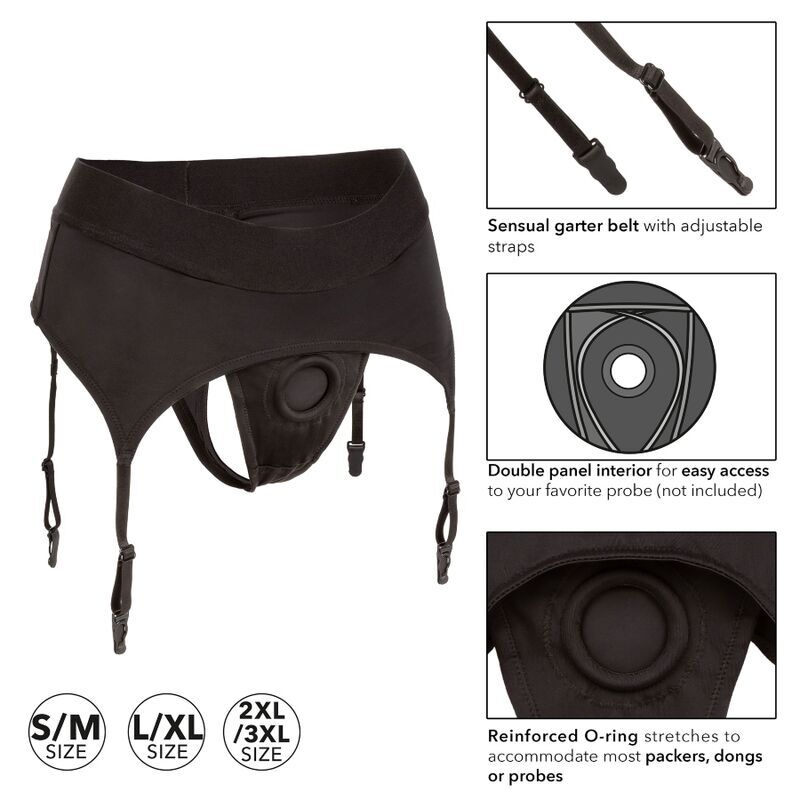 Calexotics - boundless arnés tanga con liguero l/xl