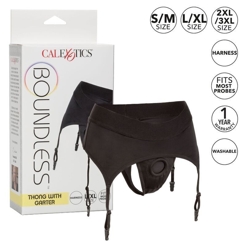 Calexotics - boundless arnés tanga con liguero s/m